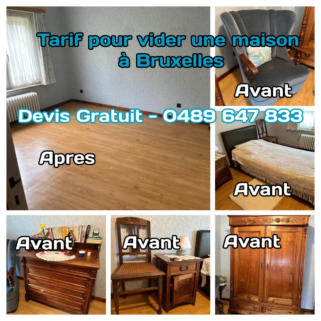 Tarif pour vider une maison à Bruxelles